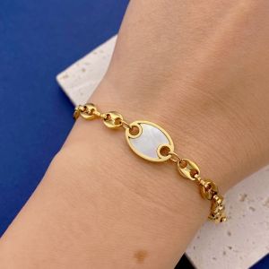 Buy cheap 16cm Anniversary Shell Charm Bracelet Stainless Gold Link Bracelet Womens from wholesalers