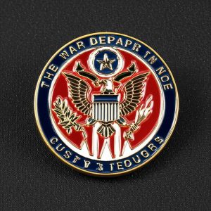 Buy cheap 1.5 Inch US War Department Pins Die Struck Military Enamel Lapel Badges Custom Designs for Veteran Groups and Collectors from wholesalers