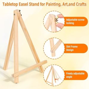 Small Painting Art Set With Easel And Canvas , Stretched Canvases Panels Pack