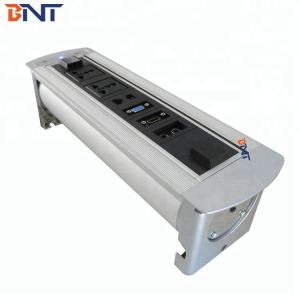 Conference Tabletop Hidden Electric Rotating Power Outlet Box / Desktop