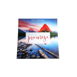 Innovative Kraft Paper Wall Calendar Gold / Silver Foil With Landscape Pattern