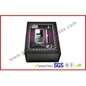 Purper Matt Paper Grey board Electronics Packaging , Customized Mobile Phone /