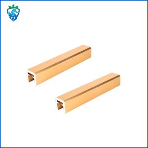 Buy cheap Interior Aluminum Handrail Profiles Porch Gold Railing Stair Smooth Surface from wholesalers