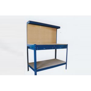 Buy cheap Blue Sand Grain Coating 1.5mm Steel Workshop Benchs with 2 Tier 47 inch Long (THW-47021) from wholesalers