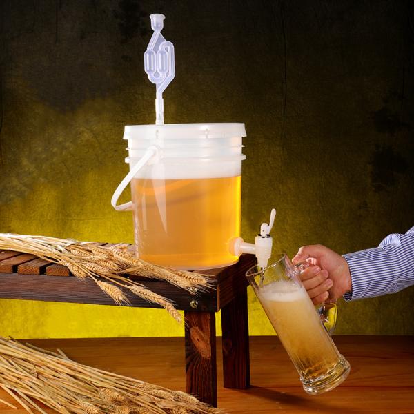 Custom Size 5L Plastic Bucket With Lid for Beer Wine Fruit Enzyme Food Sample