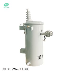 Buy cheap 15KVA Pole Mounted Transformer  Single Phase Oil Immersed 13.8KV To 120V Overhead Power Distribution Transformer from wholesalers