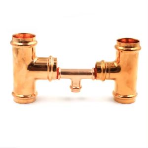 Buy cheap DN20 Connection Threaded Copper Nickel Equal Tee For Water Pipe Industry from wholesalers
