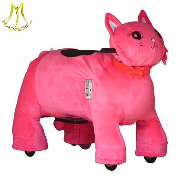 Quality Hansel small amusement plush animal ride and fairground amusement rides pirate ship with stuffed animal scooter for sale