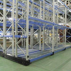 Buy cheap Blue Automated Storage Racking System , Electric Mobile Warehouse Racking System product