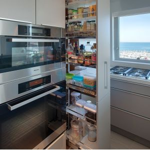 Buy cheap PVC Board Custom Kitchen Cabinet Modern Matte Grey from wholesalers