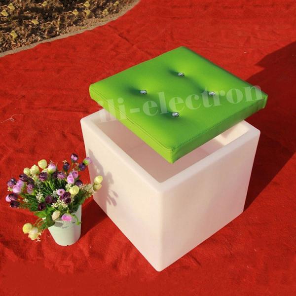 Buy cheap Multifunctional LED Ice Bucket Square Shape PE Plastic Material With Leather Lid from wholesalers