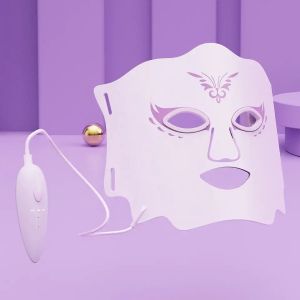 silicone PDT LED Red Light Therapy Face Mask Home Use For Skin Care