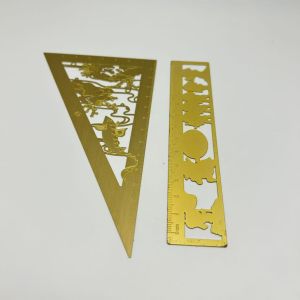 Buy cheap Students ruler shape bookmark Stainless steel etch bookmark custom with your own logo design from wholesalers