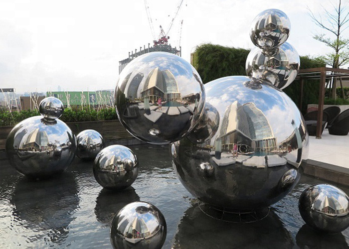 Buy cheap Custom Made Mirror Polished Modern Stainless Steel Sculpture 316 Hollow Ball from wholesalers