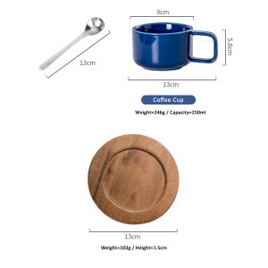 Buy cheap Set Of 12 Pieces Nordic Ceramic Tazas De Cafe Tea Cups And Saucers For Business Gifts from wholesalers