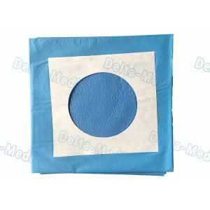 Buy cheap Blue Surgery Sterile Disposable Drapes With Circle Hole / Adhesive Tape from wholesalers