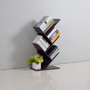 Buy cheap Fully Disassembled 32.68inch 7.5kg Trapezoidal Wood Corner Bookcase from wholesalers