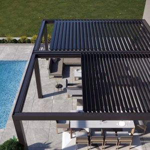 Buy cheap Adjustable Louvered Aluminum Pergola Landscape Shade With Retractable Canopy from wholesalers