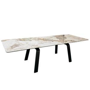 Buy cheap Ceramic Extendable Dining Table Tempered For Home Small Spaces from wholesalers