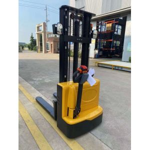 Buy cheap CE Certified Electric Pallet Stacker with Adjustable Cab and DC Motor for Efficient Warehouse Operations from wholesalers