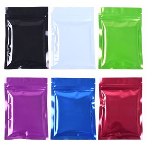 Colorful Small Aluminized Foil Zipper Resealable Packaging Bag For Food And