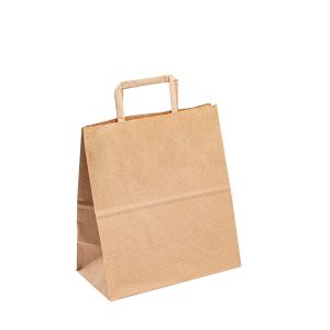 Buy cheap Foldable Grocery Supermarket Small Flat Handle Paper Bag from wholesalers