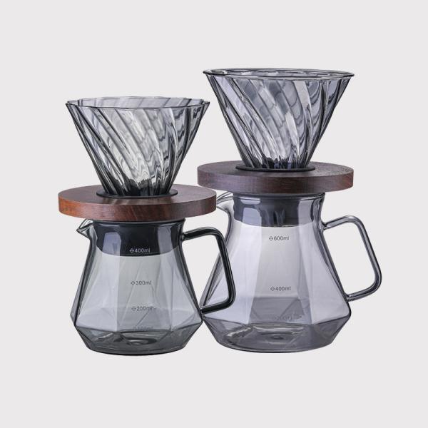 Borosilicate Glass Coffee Pot Heat-Resistant Pour over and Espresso Brewer Tea