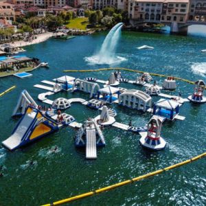 Buy cheap 0.9mm PVC Inflatable Lake Water Games Aqua Park Obstacle For Beach from wholesalers