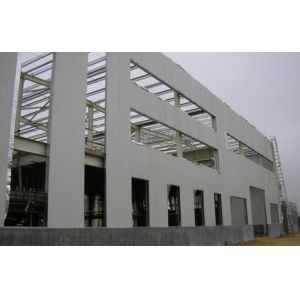 Aluminum Alloy / Plastic Steel Window Steel Structure Workshop Plant With