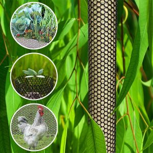 Chicken Wire Fencing Mesh Plastic With Zip Ties, 1.3×10FT Garden Netting For