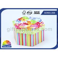 Buy cheap Bespoke Printing Hard Paper Gift Box with Lid , Luxury Hexagon Custom Packaging Boxes product