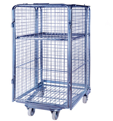 Quality Wire Mesh Pallet Cage With Wooden Pallet For Sale for sale