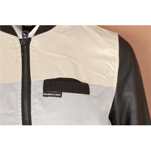 Buy cheap adies color-blocked jacket, Women's bomber jacket, Soft touch, PU sleeves from wholesalers