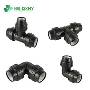 Buy cheap PP Compression Fittings Plastic PP Union Coupling 90 Degree Tee for Irrigation System from wholesalers