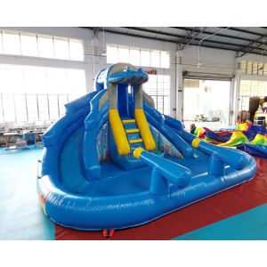 Buy cheap 1000D Outdoor Inflatable Water Slides Backyard Bounce House from wholesalers
