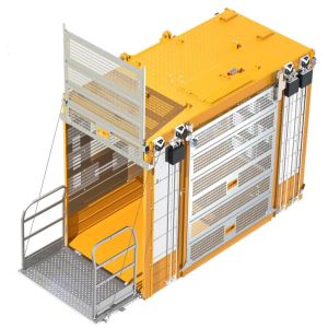 Buy cheap Overload Protection Construction Site Hoist for 3Phase 440V/60Hz Power Supply Sand Blasting And Paint Or Galvanized from wholesalers