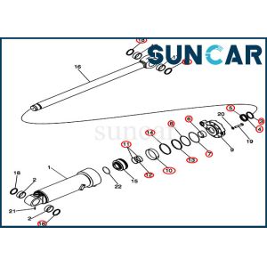 Buy cheap Tilt Hydraulic Repair Kit 87529743 Bucket Cylinder Oil Seal Kit Fits 921F 821E Wheel Loader Case from wholesalers