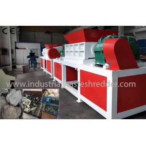 China Plastic Lump Industrial Waste Shredder Double Shaft Low Energy Consumption on sale