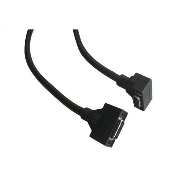 3 Meter MDR Male to MDR Male Straight Camera Link Cable Right Angle Up / Down