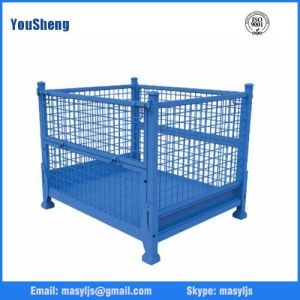 Buy cheap Collapsible and Stackable Steel Pallet Container Warehouse Cage Box Stillage from wholesalers