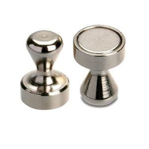 Buy cheap Customized Color Neodymium Push Pin Magnets With Metal Case Dia 12-25mm from wholesalers