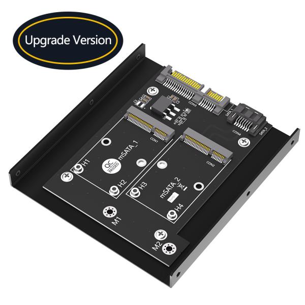 Upgrade Version Dual MSATA SSD To Dual SATA3 Converter Adapter Card With 3.5