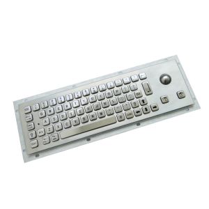 Buy cheap Small Dimension Stainless Steel Industrial Kiosk Keyboard With Optical Trackball from wholesalers