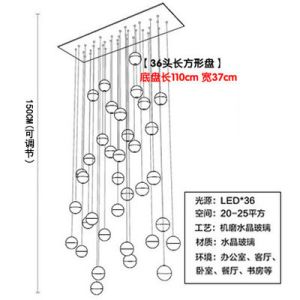 Buy cheap Modern LED Ceiling Long Chandelier Lighting Bubble Crystal Pendant Lamp(WH-NC-80) from wholesalers