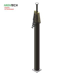 Buy cheap 15m lockable pneumatic telescopic mast 30kg payloads 2.8m closed height for portable antenna from wholesalers