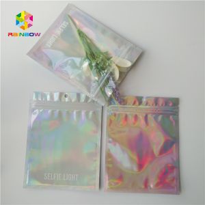Buy cheap Brightly Laser Cosmetic Packaging Bag  With Clear Front / Back Holographic from wholesalers