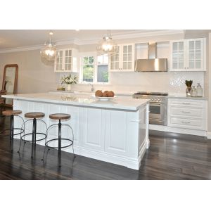 Buy cheap White Lacquer 90cm Modern Modular Kitchen Cabinets With Island Bench from wholesalers