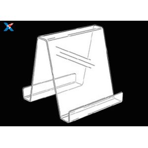 Buy cheap Modern Clear Acrylic Desk Organizer / Double Sided Standing Magazine Holder from wholesalers