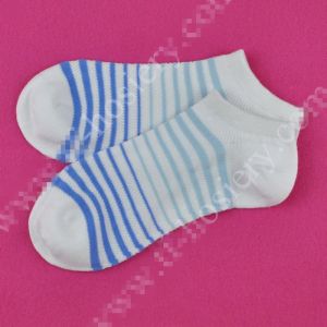 Buy cheap Popular striped design summer OEM thin knitted cotton ankle socks from wholesalers