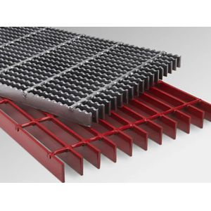 Buy cheap Walkway Yellow Equivalent Nosing Hot Galvanized Steel Grating 30x5mm 30x100cm from wholesalers